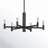 Ilene 6 - Light Aluminium and Steel Dimmable Chandelier-1034065550