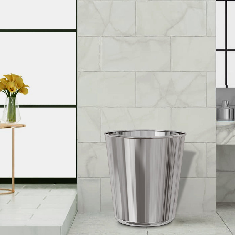 Metal Wastebasket, 7Qt