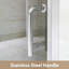 Porte de douche pivotante demi-cadre l 32 po x H 72 po au fini nickel brossé-112343064