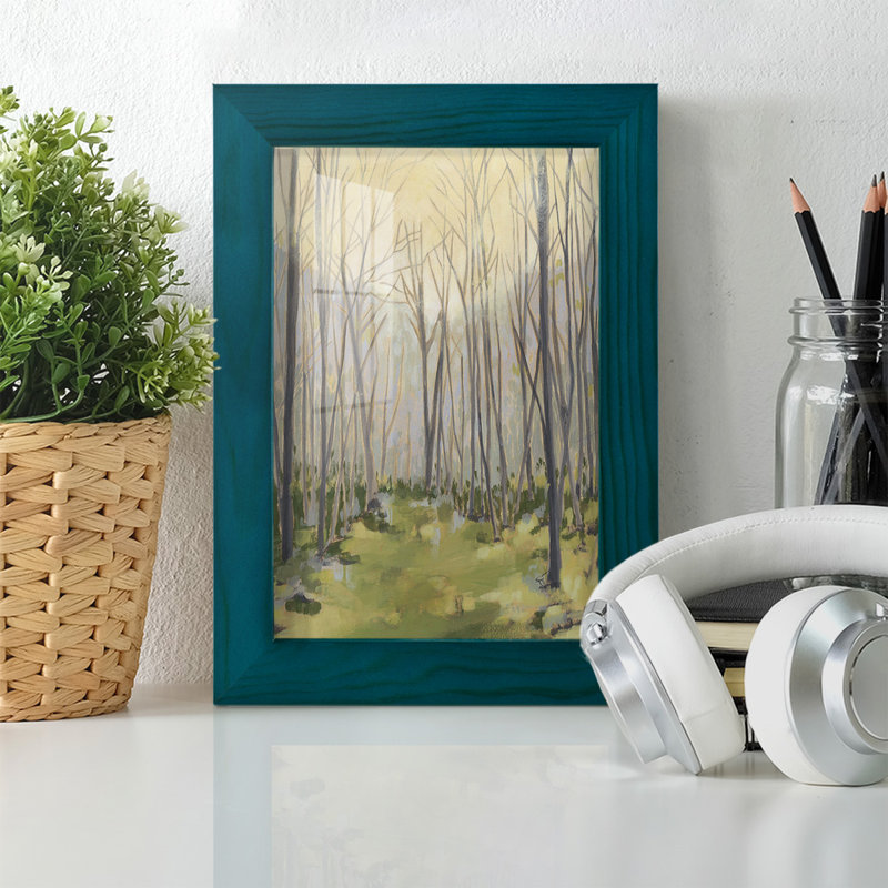 Delicate Forest II - reproduction de cadre photo simple, H 9 po x l 7 po x P 1 po, Bleu