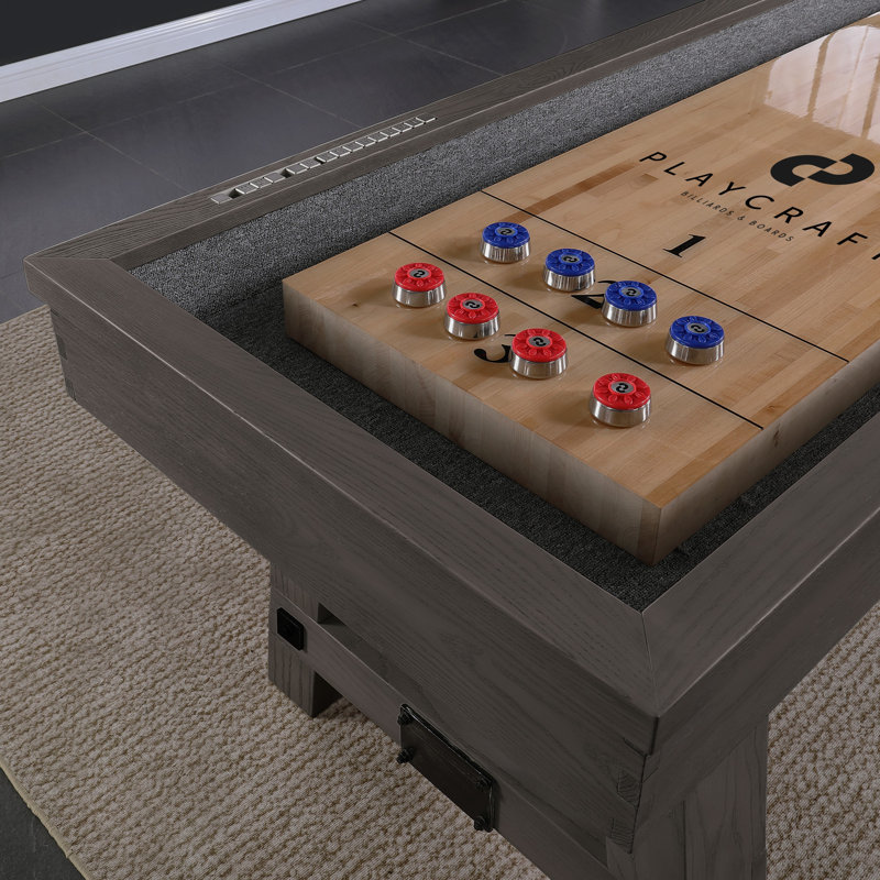 Playcraft Yukon 12’ Pro-Series Shuffleboard, Weathered Fieldstone, Weathered Fieldstone, No
