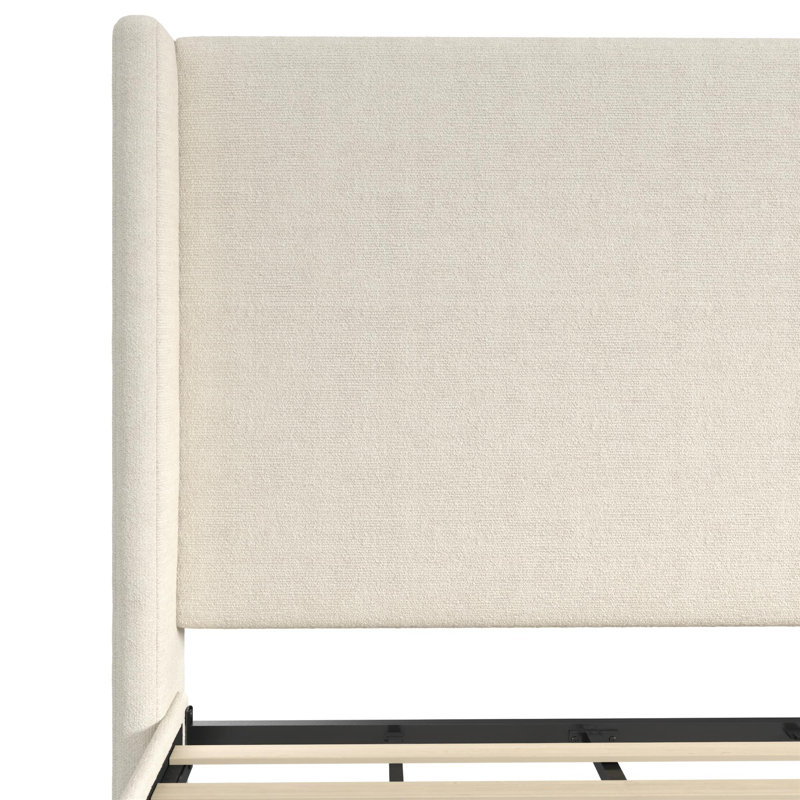 Birzer King Upholstered Wingback Bed