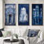 «Blueprint Of London Architecture», 3 pièces sur toile-1293820598-1293820599