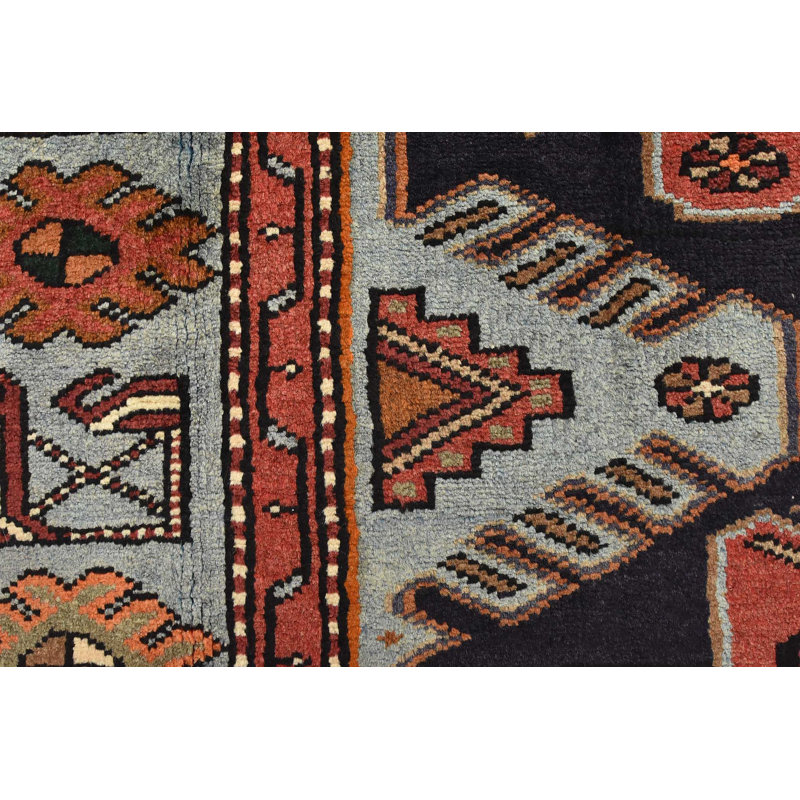 Tapis unique bleu de 4 pi 5 po x 6 pi 8 po