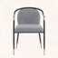Ensemble de chaises de salle à manger rembourrées modernes avec embouts noirs, ensemble de 2-395931735