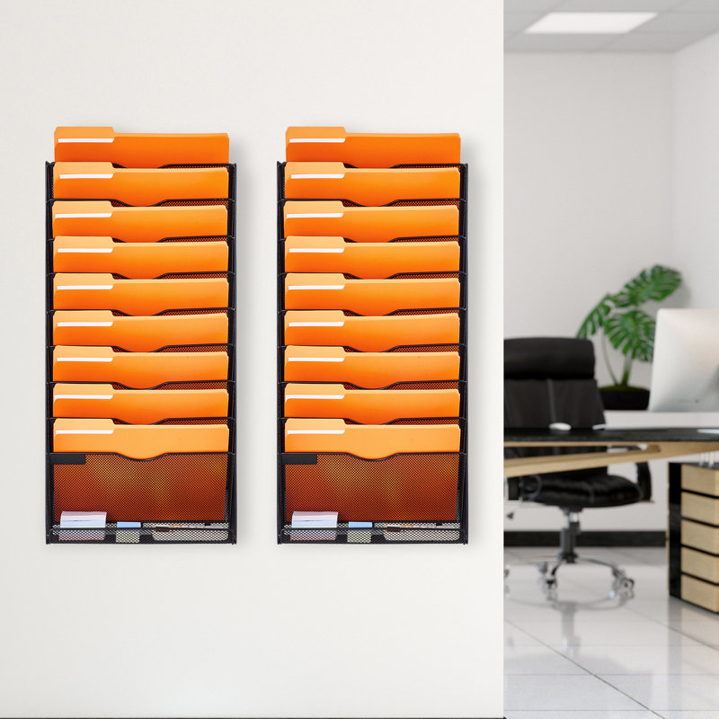 Classeur mural 2 pièces 10 poches pour bureau / école
