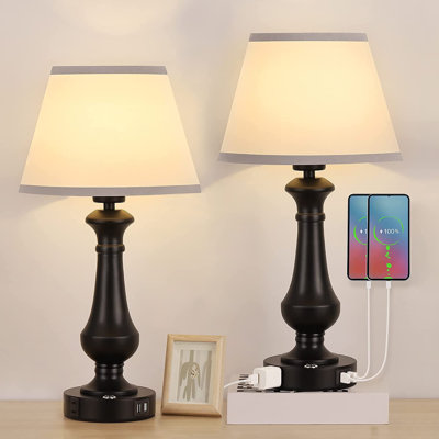 Chleo USB Bedside Table Lamp