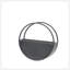 S/2 METAL 9/12" ROUND WALL PLANTERS, BLACK
