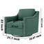 Fauteuil d'appoint pivotant à 360 ° avec accoudoirs fonctionnels en lin-445664391