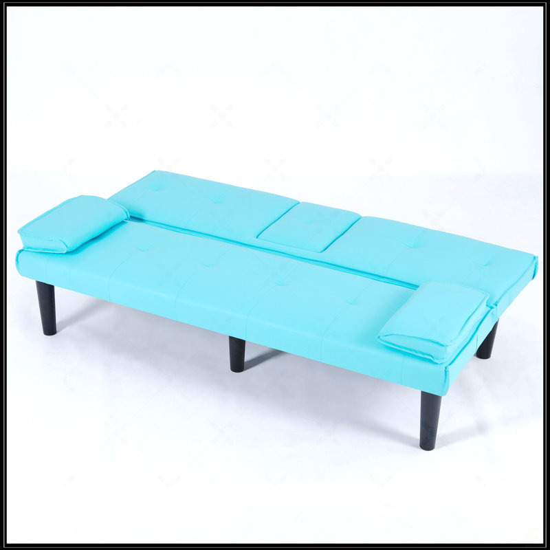 67-Inch PVC Multi-Functional Sofa Bed, Blue