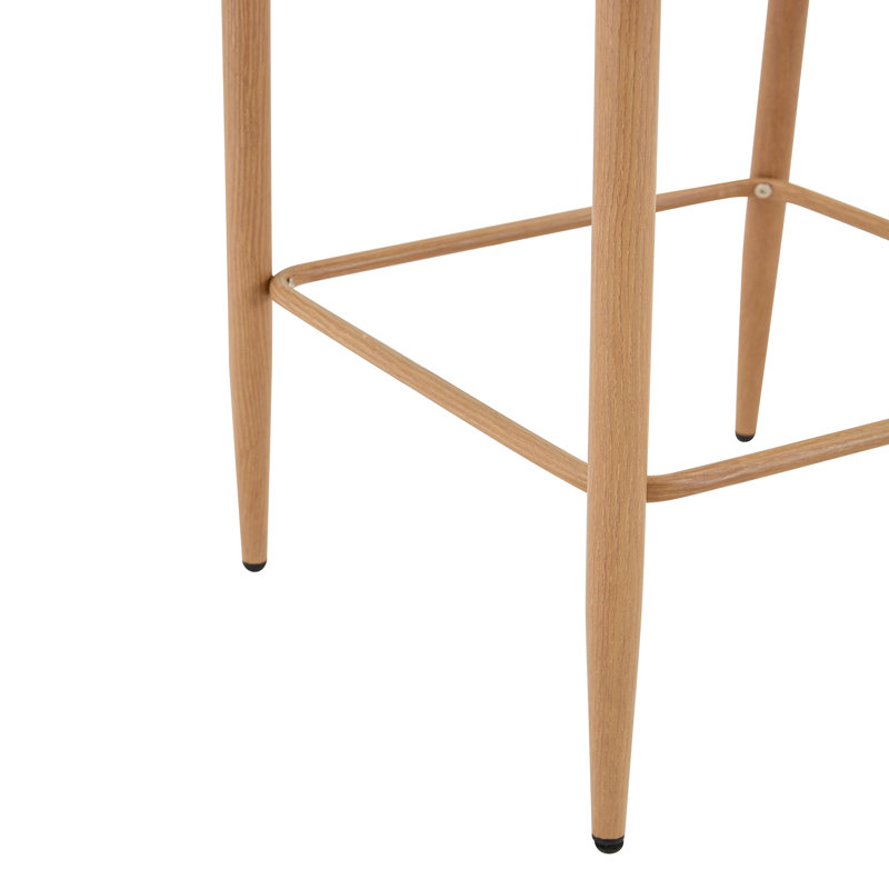 Ensemble de 2 chaises de comptoir de style Mid-Century avec sièges en corde tissée à la main, Bois