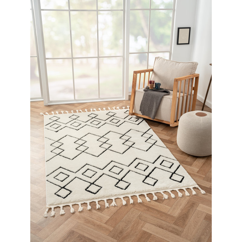 Mystic Tapis white Rug, Rectangle 140 x 200cm