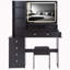 Bedside Cabinet Vanity Table+Cushioned Stool Dresser Set
