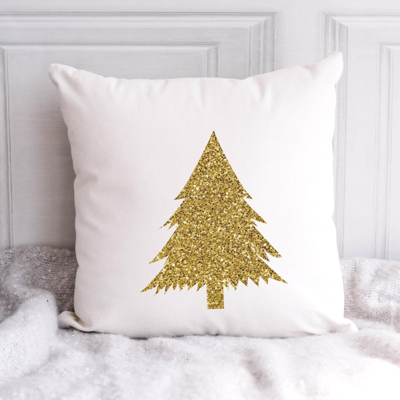Christmas1_3 Polyester/Polyester Blend Reversible Throw Pillow, 14" x 14"