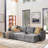 Jagger 124.5" Modern Wide-Seat Modular Storage Sectional Sofa with 4 Ottomans-317293222