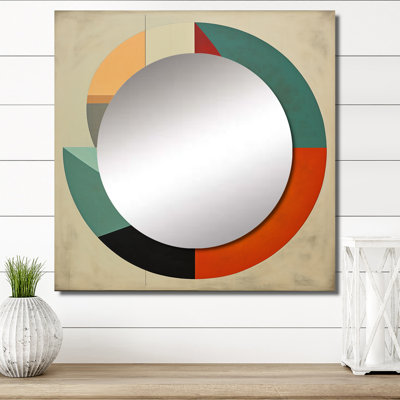 Odyssey Midcentury Retro Abstract Geometrics V - miroir carré Mid-Century pour décoration murale