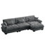 Canapé modulaire en velours avec repose-pieds mobile Lingeswaran-112307107
