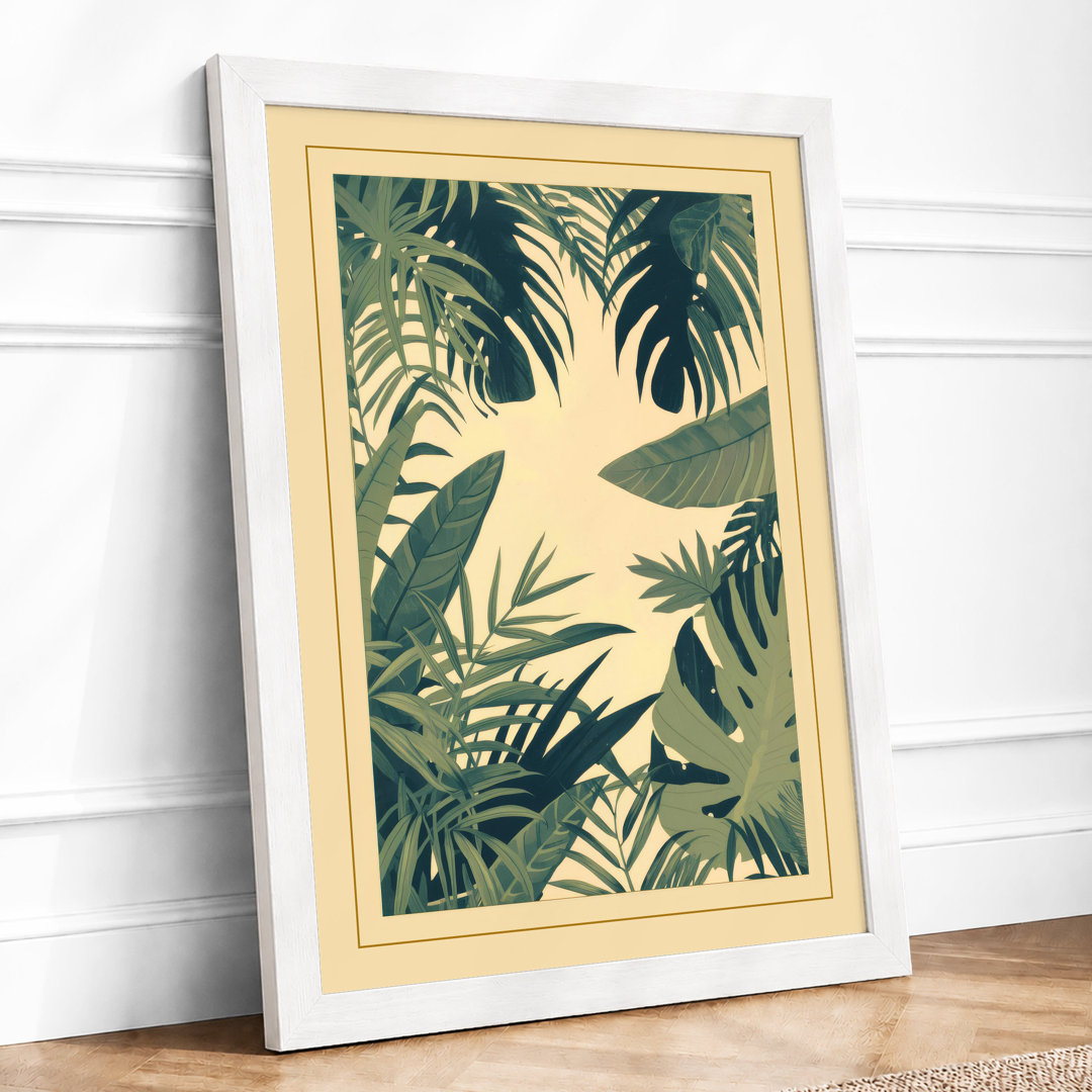 Tropical Foliage Frame Botanical - Framed Print