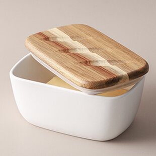 Butter Dish with Knife - Natural Marble Butter Storage Container