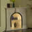 Beige Solid Wood Electric Fireplace
