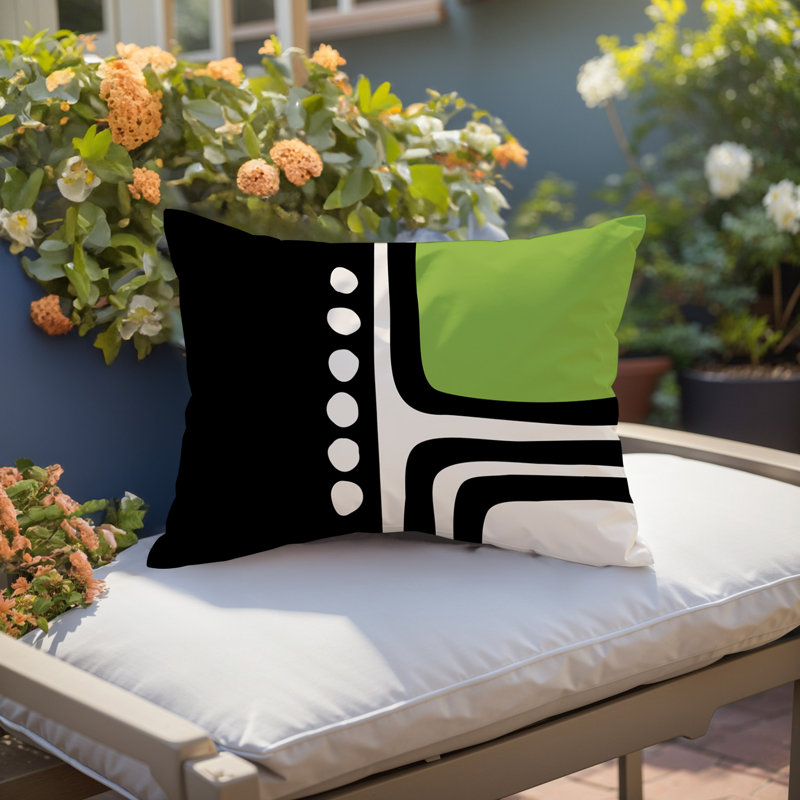 Coussin lombaire réversible intérieur / extérieur Sofi Minimalist, H 18 po x l 25 po, Chartreuse