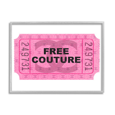 «Free Couture», rose sur fond de billets encadré sur bois par Lil 'Rue, impression