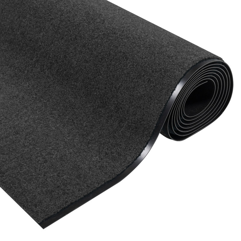 Non-Slip No Pattern Doormat, Anthracite, 120 x 350 cm
