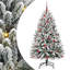 Artificial Christmas Tree Green and White PVC and Metal-701228748