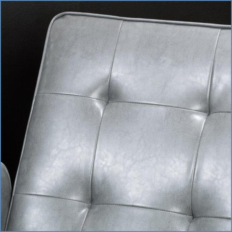 Fauteuil inclinable inclinable manuel de 26,75 po de largeur, gris foncé moderne | Similicuir