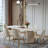 Simple Rectangular Rock Slab Dining Table Sets-111028047