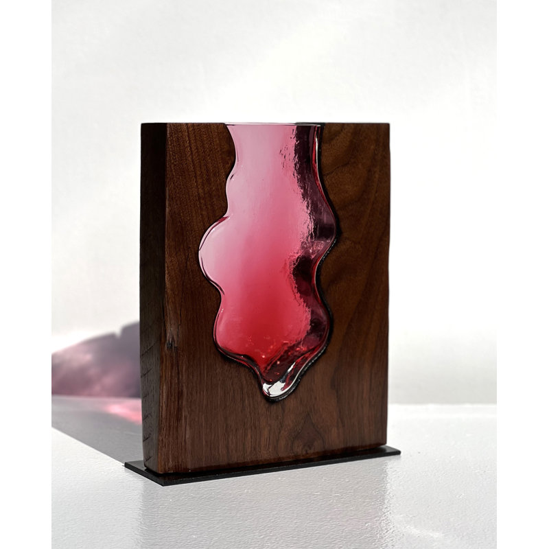 Butoves Handmade Wood Table Vase
