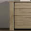 Commode 4 tiroirs, l 32 po avec poignées noires-247156636