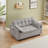 Modern 55" 3-in-1 couch folding sofa bed with two lumbar pillows for living room and office-1408689952