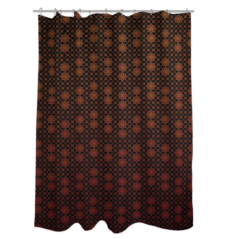 Katelyn Elizabeth Floral Shower Curtain, Orange/Red