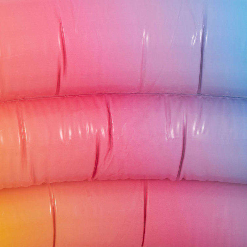 Rainbow Ombre Multicolor Inflatable Round Kiddie Pool