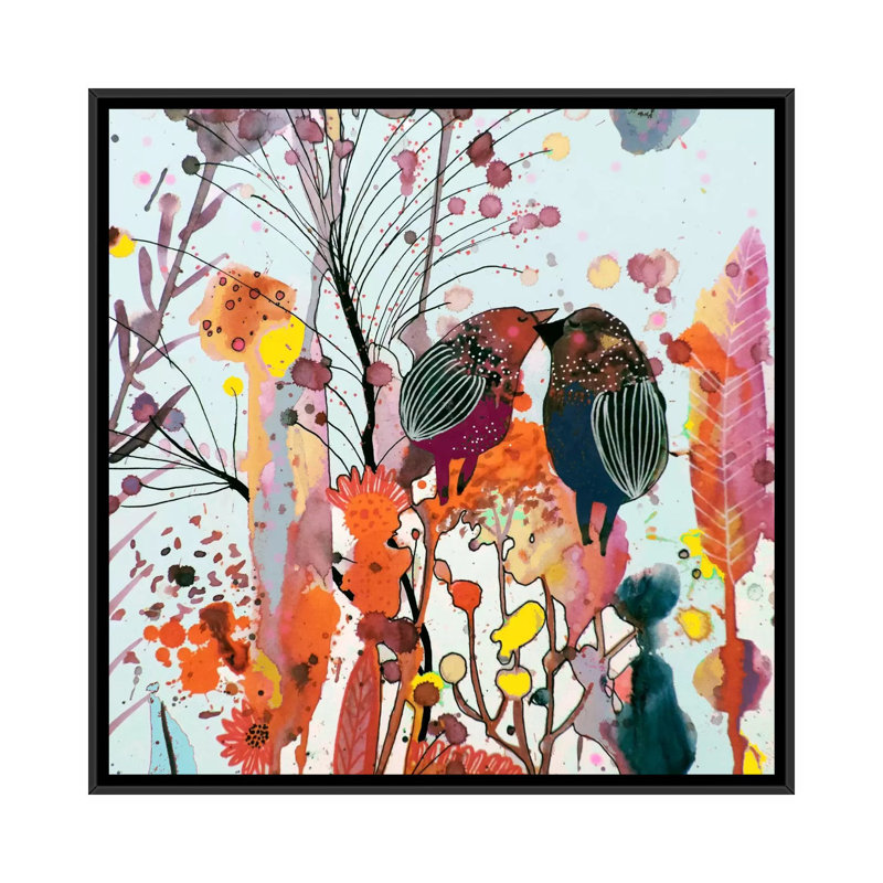 «Love moi», reproduction sur toile, H 18 po x l 18 po x P 1,5 po, Toile avec cadre noir, Pas de tapis