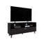 Meuble télé, 1 porte, 2 tablettes, wengé noir