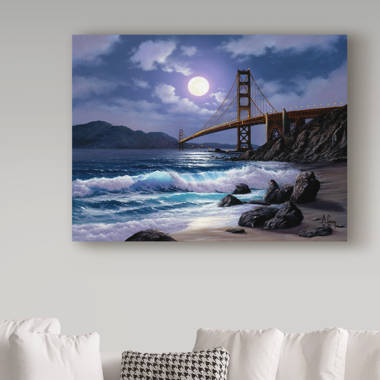 Trademark Fine Art 'St. Louis Arch with Starburst Moon' Canvas Art by Galloimages Online