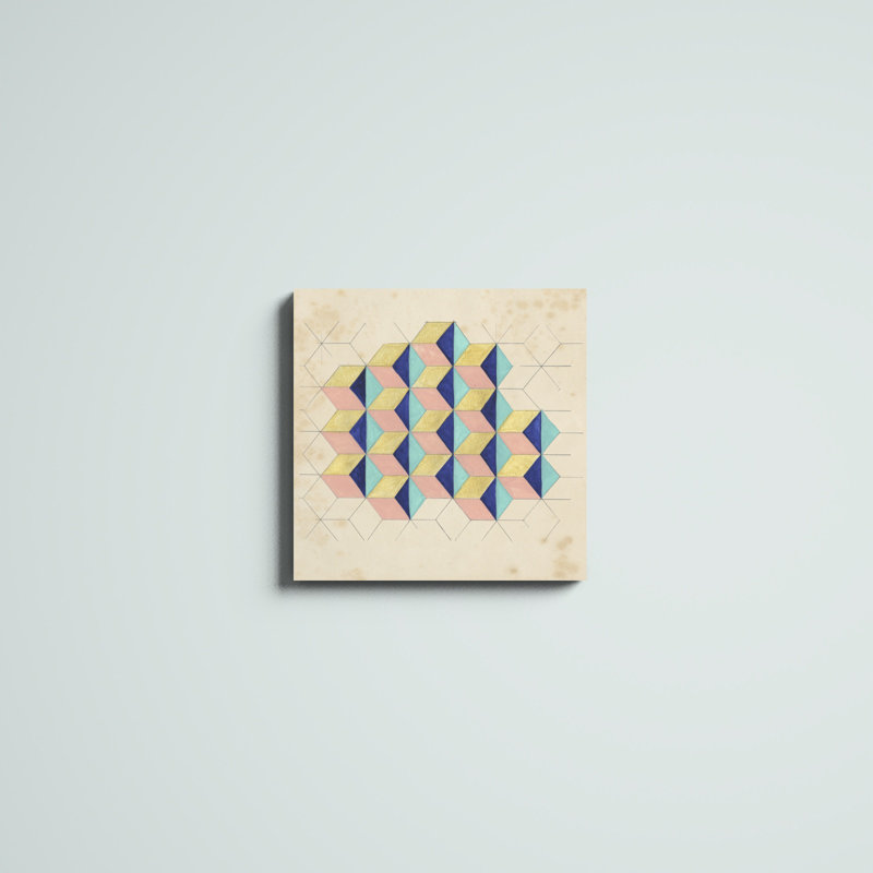 «Geometric Pattern Play I», impression sur toile, H 20 po x l 20 po