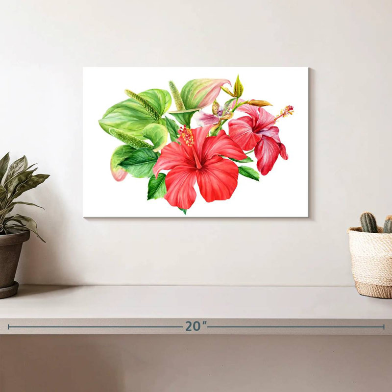 Bouquet d'hibiscus Harnek, H 8 po x l 12 po