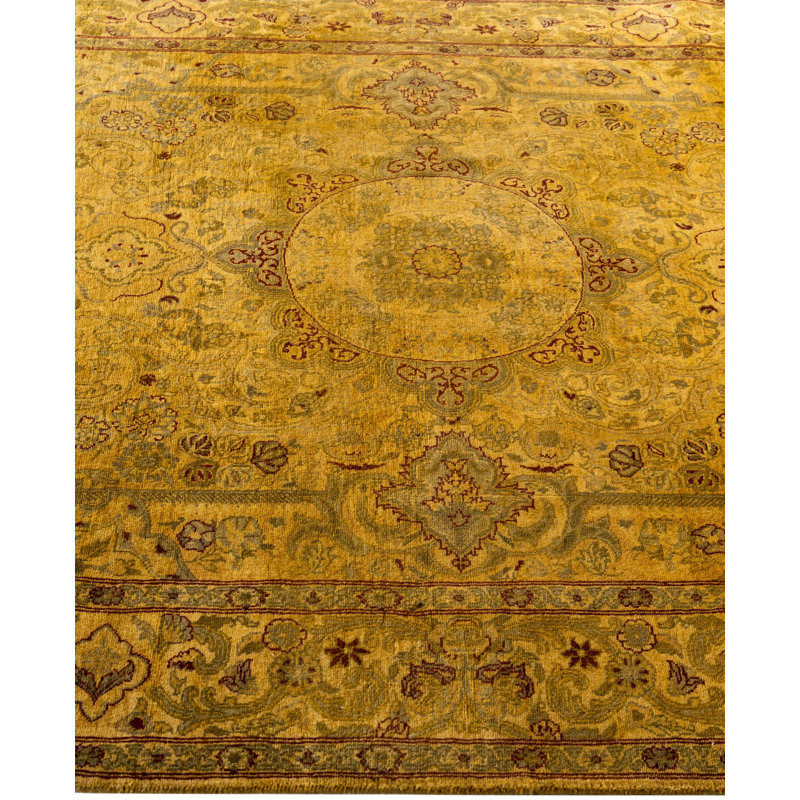 Overdyed One-of-a-Kind 4'2" x 6'3" Hand Knotted Area Rug