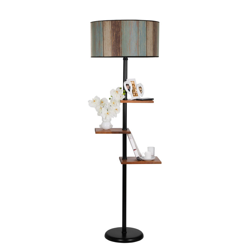Benno 170cm Tray Table Floor Lamp, Black