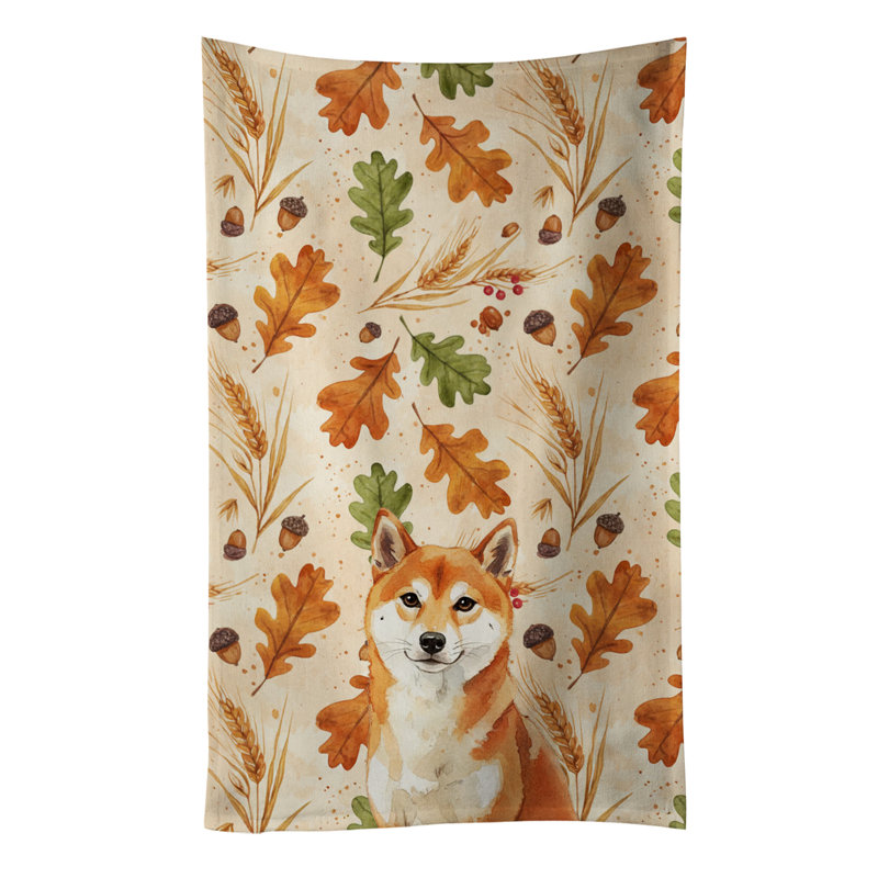 Serviette de cuisine rouge Shiba Inu Heirloom, Rouge Shiba Inu