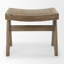 Tabouret en bois massif brun et rotin de 56 cm
