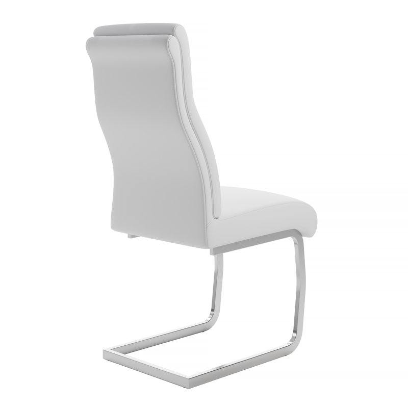 Baukea 0cm H Upholstered Cantilever Chair, Whie