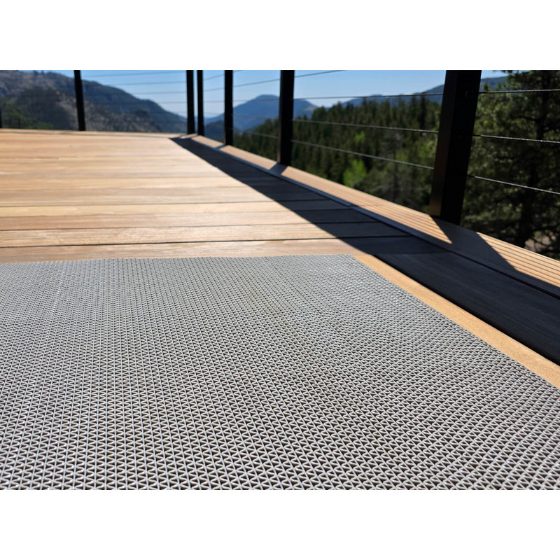 Mini tapis de drainage souple VinWave pour piscine, vestiaires et zones humides, 3 pi x 16 pi, Gris