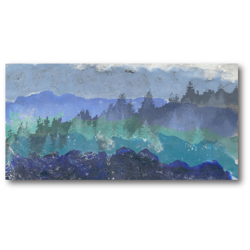 « blue strie montagne », reproduction d’impression sur toile tendue