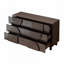 Commode 6 tiroirs pour chambre à coucher, commode en bois cannelée avec pieds en bois massif pour la maison-1587476814