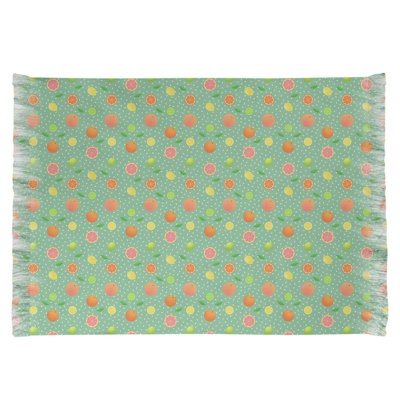 Tapis vert à motif d'agrumes Mcguigan