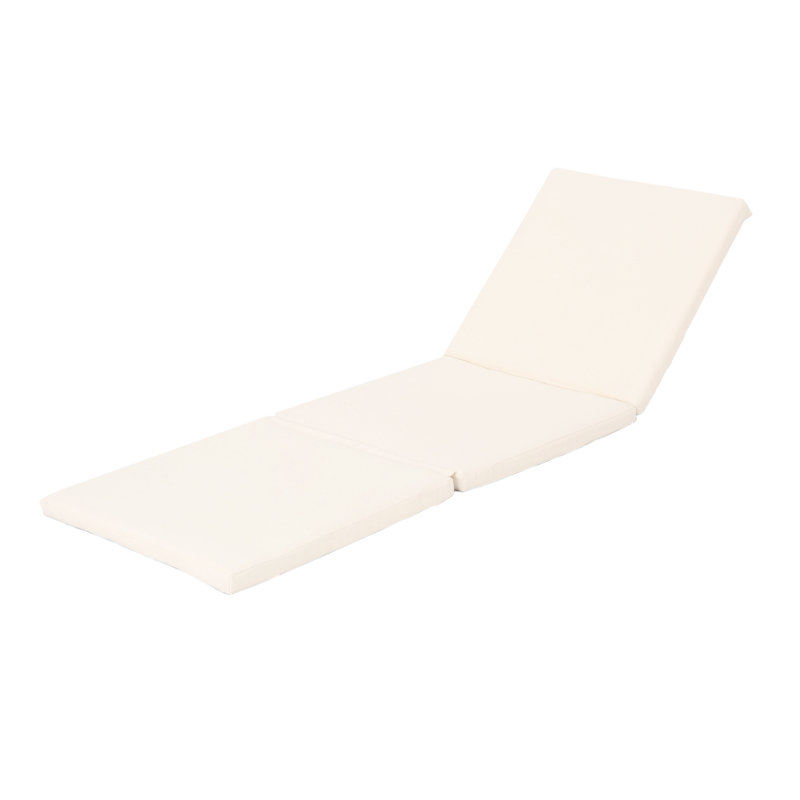 Outdoor Conservatory Lounge Cushion In Cream - Water-, 77.95"D X 25.11"W 2.04"H, No Assembly Needed Chair Waterproof,